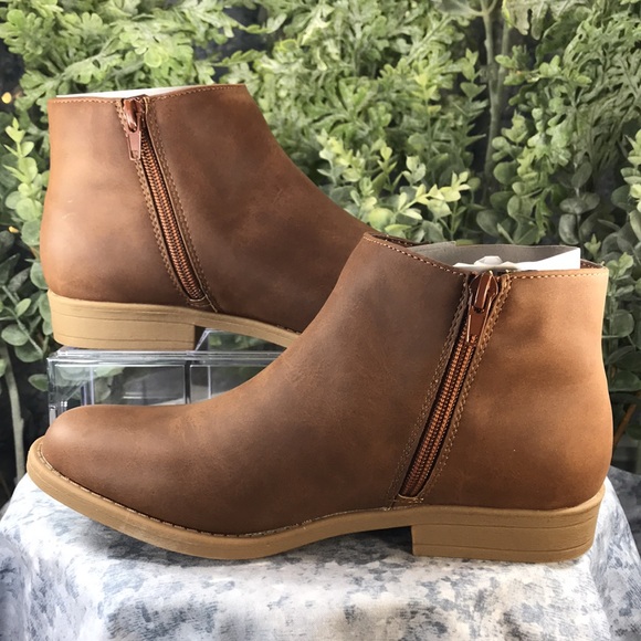 American Eagle by Payless Zuri Star Cognac Zip Booties Girls 5M🌟NWT&NIB🌟 - Picture 4 of 11